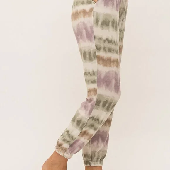 MYSTREE Women’s Tie Dye Joggers – Pastel Sage Lavender Neutral, Size [Insert Siz - Picture 6 of 7